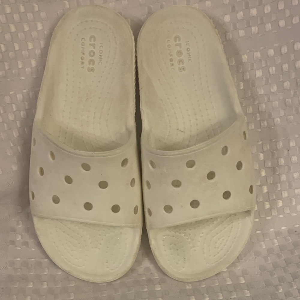 CROCS Children’s white slide CROCS, size C 13.